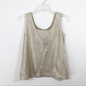 CHICOS | Stretch Gold Shimmer fitted tank
